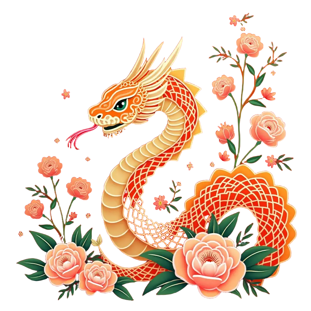 Dragon and Peonies